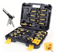 TEMU Juego de 43 piezas de destornilladores magnéticos, juegos de destornilladores planos, Phillips, hexagonales, Torx y de precisión, y desmagnetización magnética también.