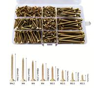 TEMU Juego de 440 tornillos autorroscantes de coloreado: M4/4.2 con longitudes de 25/30/40/ mm, y M3.5 con longitudes de 25/30/40/ mm, para carpintería y decoración
