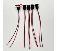 TEMU Juego de 5-8 piezas de enchufe hembra USB tipo C 2P con tuerca roscada redonda negra y junta tórica - para electrodomésticos, lámparas de escritorio, elección de electricistas