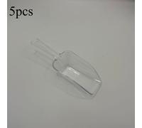 TEMU Juego de 5 Cucharas de Hielo Transparentes Multiusos, Reutilizables, Ideales para Helado, Dulces, Proteína en Polvo, Fiestas y Cocina