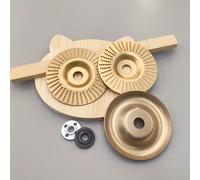 TEMU Juego de 5 Discos para Tallar Madera, Compatible con Amoladora de 4 Pulgadas, Discos de Molienda para Madera - 3 Discos de Molienda + 2 Placas de Soporte, Accesorios para Herramientas