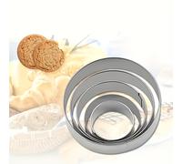 TEMU Juego de 5 Moldes Redondos de Acero Inoxidable para Dumplings - Ideal para hacer dumplings, envolturas de masa, galletas y bizcochos en la cocina, para Navidad y Acción de Gracias