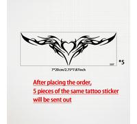 TEMU Juego de 5 pegatinas de de cosplay con de súcubo de , impermeables, duraderas y realistas. Se pueden aplicar en el pecho, brazos o muslos. de días. Pegatinas de , tatuajes temporales de moda