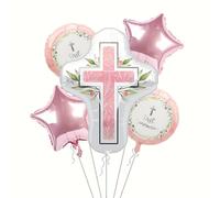 TEMU Juego de 5 piezas de globos de lámina con Finst Communion para fiestas y decoraciones de