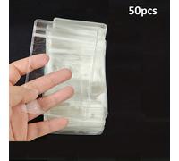 TEMU Juego de 50 bolsas transparentes de PVC con cremallera para empaquetado de joyería, bolsas de almacenamiento transparentes para anillos y aretes, organizadores de joyería