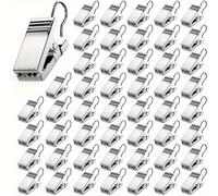 TEMU Juego de 50 clips de metal inoxidable para cortinas