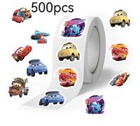 TEMU Juego de 500 pegatinas en rollo de la serie Cars de para decoración, sellar sobres, fundas de teléfono, botellas de agua y más