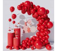 TEMU Juego de 57 globos rojos, para , , etc. - globos de látex de 18/12/10/5 pulgadas, para de San Valentín, aniversarios, Navidad y celebraciones de Año