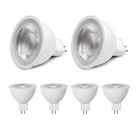 TEMU Juego de 6 bombillas LED MR16 equivalentes a halógenas, 6000K frío, 500LM 5W GU5.3 MR16 ACDC 12V, bombilla foco regulable, de haz de para empotrar, iluminación de , lámpara
