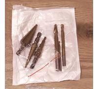 TEMU Juego de 6 brocas escalonadas, cortador de fundición cromada 4 4-12 3-12 mm 3 6 8, para carpintería y perforación de en metal