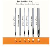 TEMU Juego de 6 Herramientas para Perforar Cuero: Acero al Carbono, Bordes Afilados, Pulidos - Ideales para Hacer Agujeros en Correas de Cuero, Cinturones y Papeles