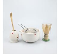 TEMU Juego de 6 piezas/5 piezas/4 piezas: Matcha, Paño, Cuchara, Colador, de té, Regalo para Ceremonias, Decoración Tradicional