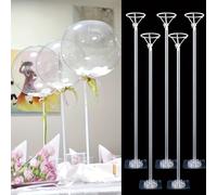 TEMU Juego de 6 piezas de soportes para globos de mesa de boda, columna base para globos, soporte para globos de bricolaje, soporte de columna para decoraciones de y fiestas de