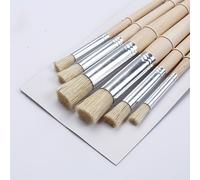 TEMU Juego de 6 pinceles para estampado con cerdas y de madera, ideales para proyectos, acuarela, óleo y pintura acrílica