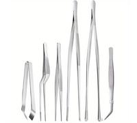 TEMU Juego de 6 Pinzas de Cocina de Acero Inoxidable, Pinzas Profesionales para Chef, Pinzas de Cocina, Para Cocinar, 12 pulgadas, 6.3 pulgadas