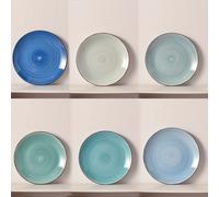 TEMU Juego de 6 platos de 10.5 pulgadas y platos hondos para ensalada, para entradas, aperitivos, frutas, juego de platos pequeños para cocina y restaurante, para microondas y lavavajillas