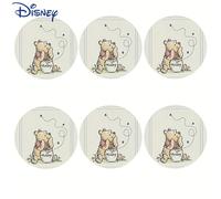 TEMU Juego de 6 posavasos de madera, tapetes de madera con estampado de Winnie the Pooh de Disney, adecuados para la decoración de la cocina del hogar y , perfectos para fiestas festivos, regalos