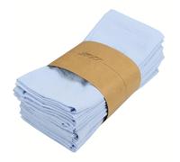 TEMU Juego de 6 servilletas de tela de algodón crepé lavable, 40 cm x 40 cm / 16" x 16", cuadradas con volantes, de color liso, adecuadas para cenas, fiestas, cócteles y