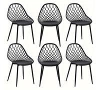 TEMU Juego de 6 sillas para jardín, con patas metálicas - Sillones exteriores y playa, ideales también como tumbonas o mesa comedor en /. Color