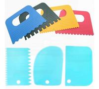 TEMU Juego de 7 raspadores de plástico que miden 5.04X3.15 pulgadas, diseñados para pintura al óleo. juego de paleta colorida raspadores diferentes para trabajar con , ideal para artistas.