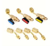 TEMU Juego de 7 válvulas de de cierre para refrigerante de aire acondicionado de para R410A, R134A, R12, R22 HVAC y adaptador R410A de 5/16 de hembra a para mini split