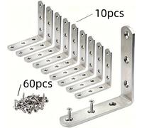 TEMU Juego de 70 Piezas de Esquina de , Soporte de L, Piezas de Fijación para Muebles, Refuerzo de Esquina de Hierro
