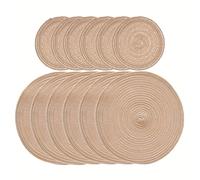 TEMU Juego de 8/12 manteles individuales y posavasos, antideslizantes y resistentes al , poliéster, ideal para comidas y fiestas.