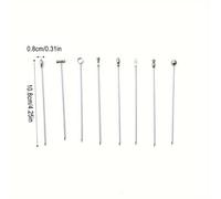 TEMU Juego de 8 Pinchos de Acero Inoxidable para Frutas y Cócteles - Brochetas Metálicas Elegantes para Aperitivos, Fiestas, Accesorios de Cocina Duraderos y Versátiles, Suministros para Aperitivos