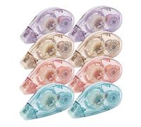 TEMU Juego de 8 rodillos de cinta de cara, accesorios para álbumes de recortes y diarios, dispensador de cinta para manualidades y proyectos , suministros de oficina y escolares con cinta adhesiva
