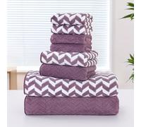 TEMU Juego de 8 toallas a rayas, toallas de baño absorbentes de secado rápido, 2 toallas de baño, 2 toallas de , 4 paños de , toallas para el hogar, baño, spa, salón, artículos de baño