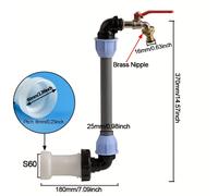 TEMU Juego de adaptadores de cuello de para IBC con grifo de de 3/4 de para de de 1000L, barril de lluvia, contenedor IBC