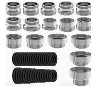 TEMU Juego de adaptadores para grifos de 16 piezas, adaptadores de filtro de de latón, conectores de aireador de para grifos de cocina y mangueras de jardín, adaptador para grifo de cocina