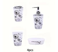 TEMU Juego de Baño de 4 Piezas con Diseño de : Organiza con Estilo, Ideal para Regalos y Decoración