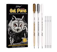 TEMU Juego de bolígrafos de gel de , , dorado y plateado, puntas de 0.8 mm y 1 mm, tinta de gel de para papel , dibujo, , ilustración, diseño y libros para colorear para adultos