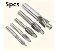TEMU Juego de brocas avellanadoras de acero rápido de 5 piezas, resistentes al y a la oxidación, adecuadas para herramientas de , carpintería, CNC, fresado y , brocas para metal, brocas para ranuras