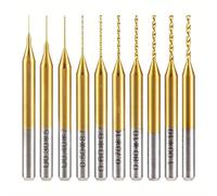 TEMU Juego de Brocas de PCB de Cobalto de Precisión, Vástago de 1/8", Diseño Micro Twist para Perforación de Placas de , Recubrimiento de Titanio con Diámetro de Corte de 0.2-1.1mm