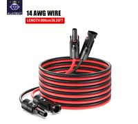 TEMU Juego de Cables de Extensión para Panel 14AWG - Opciones de 30ft y 40ft, Conectores /Hembra para de Energía Exterior