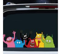 TEMU Juego de Calcomanías Originales de Monstruos Coloridos y Adorables para Autos con Impresión Cara para Coches, Camiones y Parachoques - Pegatinas de Regalo con Patrones de Dibujos Animados DIY