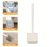 TEMU Juego de Cepillo para Inodoro con Soporte, Cabezal de Cerdas Ventilado y Montaje en Pared, Accesorio Compacto para Limpieza Profunda del Baño