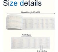 TEMU Juego de Cinta para Cortinas Blanca de 10m/393.7in para Pliegues Profundos, Accesorios para Cortinas del Hogar, Adecuado para Todo Tipo de Combinaciones