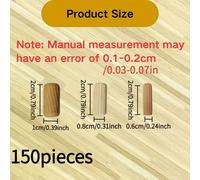 TEMU Juego de clavos de madera de tamaño de 150 piezas. Adiciones de clavos de madera. Tapones de eucalipto biselados. Varillas redondas de madera. Clavos para carpintería . 6 mm/8 mm/10 mm