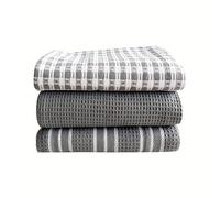 TEMU Juego de Cocina de 3 Piezas: Toallas de Té, Toallas de Cocina, Almohadillas de Algodón Engrosadas, Servilletas para el Hogar, Paños de Cocina - Disponible en , Juego de Paños de Cocina