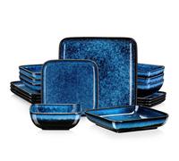 TEMU Juego de Comedor de 16 piezas, Arcilla, Cuenco Cuadrado de Horno, Cambio de Vidrio, Vajilla, , , Servicio para 4