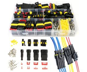 TEMU Juego de Conectores Eléctricos Automotrices de 352 Piezas - Enchufes Duraderos de 1/2/3/, Adecuados para Reparación y de Vehículos - Fácil Instalación