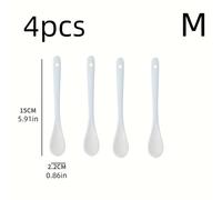TEMU Juego de cucharas de cerámica para café, que cucharas de porcelana para huevos revueltos, postres y más - para lavavajillas, ideal para té, yogur, salsas y helados, en un paquete de 4