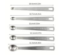 TEMU Juego de Cucharas Medidoras Mini de Acero Inoxidable Resistente para Ingredientes o Líquidos, en Tarros de Especias