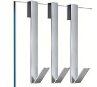 TEMU Juego de de acero inoxidable para albornoz y toalla, a prueba de y de fácil instalación, de pared, de resistencia, extensibles sin taladro para puerta de ducha, para uso en baño
