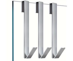 TEMU Juego de de acero inoxidable para albornoz y toalla, a prueba de y de fácil instalación, de pared, de resistencia, extensibles sin taladro para puerta de ducha, para uso en baño