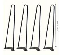 TEMU Juego de de Mesa de Metal Estilo Industrial DIY con Diseño Retro de Horquilla Negra - para Crear Tu Escritorio o , 2 Varillas, Adecuado para Muebles de Modernos, Estante de Pie