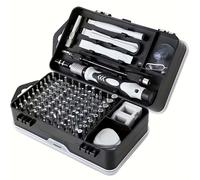 TEMU Juego de destornilladores 115 en 1 mejorado, imán potente, , kit de herramientas de desmontaje multifuncional con brocas especiales